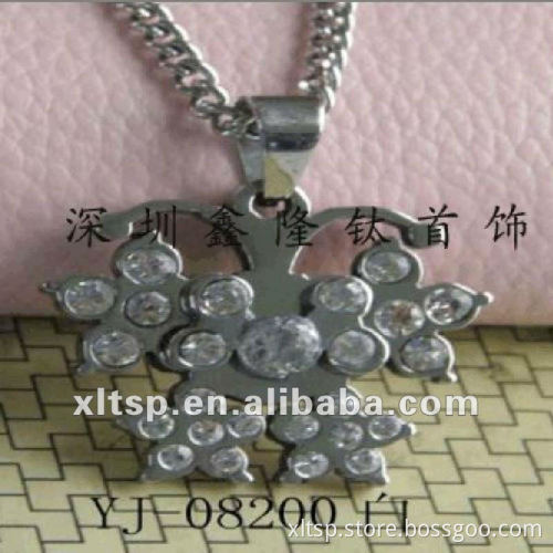High Quality Stainless steel Silver Crystal Pendants Jewelry TC73